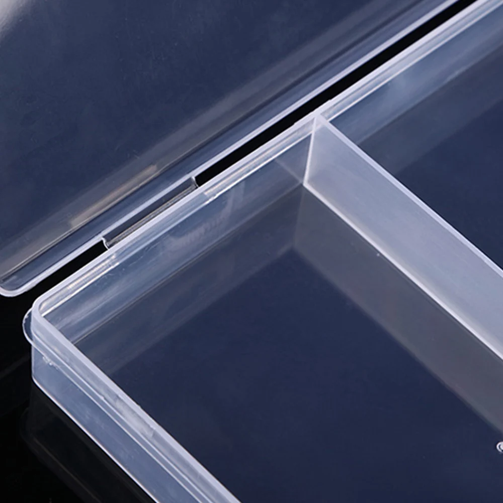 Scatola di immagazzinaggio trasparente a 3 slot semplice custodia per gioielli con forcina Mini scatole custodia per imballaggio scatola di