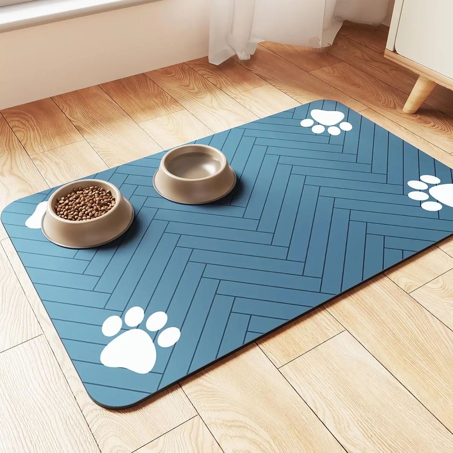 Mantel Individual para mascotas, cuenco de comida para perros, mantel individual de alimentación para perros y gatos, estera de secado rápido,