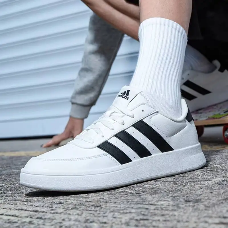 Adidas HP9426 Classic Tennis Trainers White Black Color Matching Comfort Fit Lightweight Rubber  Daily Walking Skate Shoes