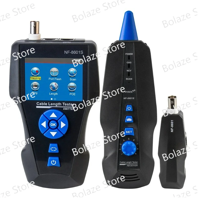 NF-8601S Network Cable Tester Multifunction TDR Length with PoE/PING/Port Voltage Tracker Diagnose Tool Detector