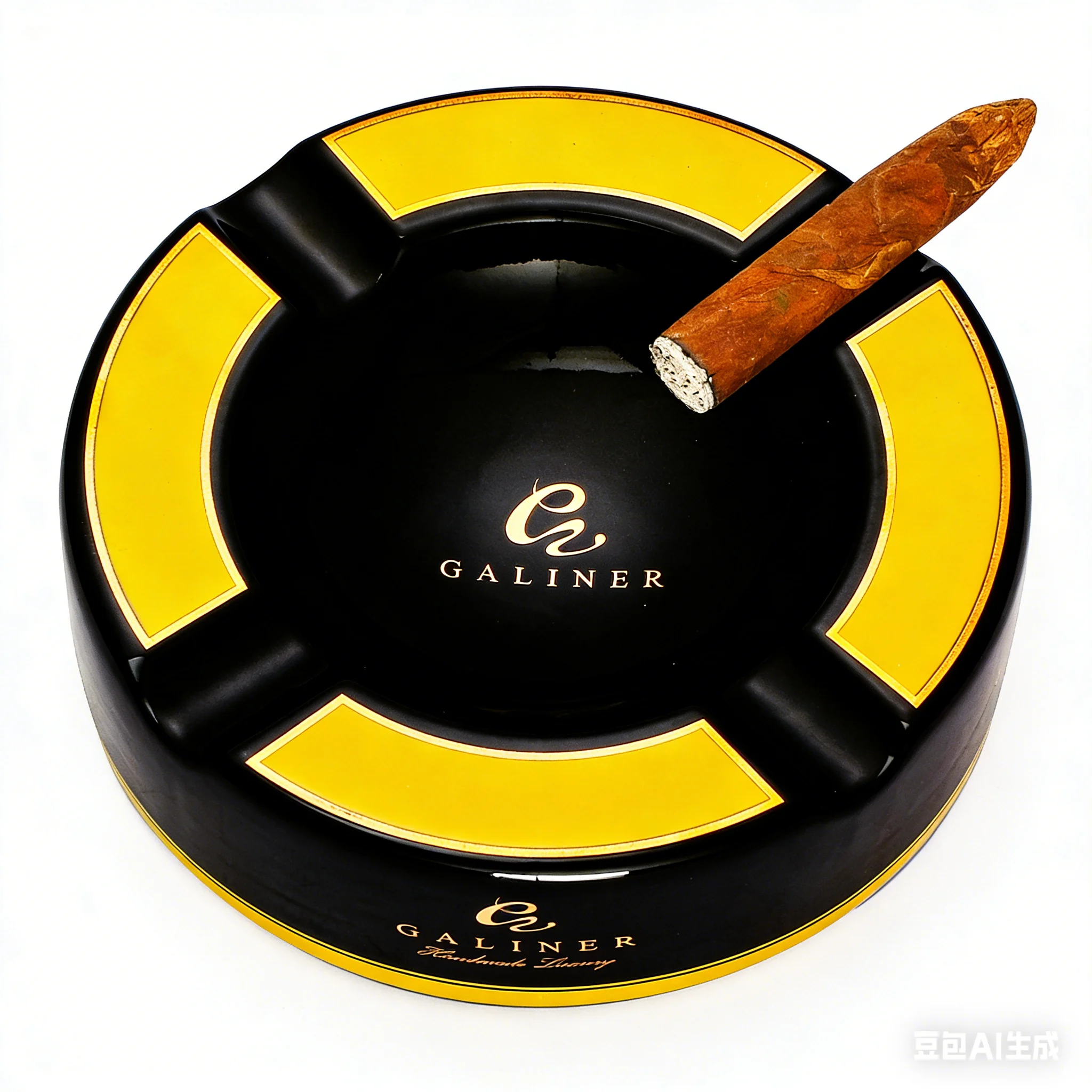 Round Ceramic Cigar Ashtray Home Table Portable Smoking Ash Tray Cigar Gadget Cigarette Ashtrays