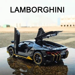 Modèle de voiture en alliage Lamborghinis Aventado pour enfants, son moulé sous pression, super course, queue de levage, roue chaude, cadeau, 1:32, LP770, SVJ63