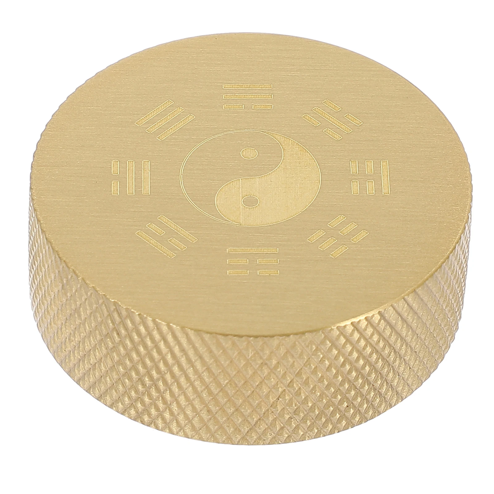 Copper Calligraphy Paperweight Solid Metal Round Smooth Desktop Decoration Office Study Classic Chinese Style Paperweight