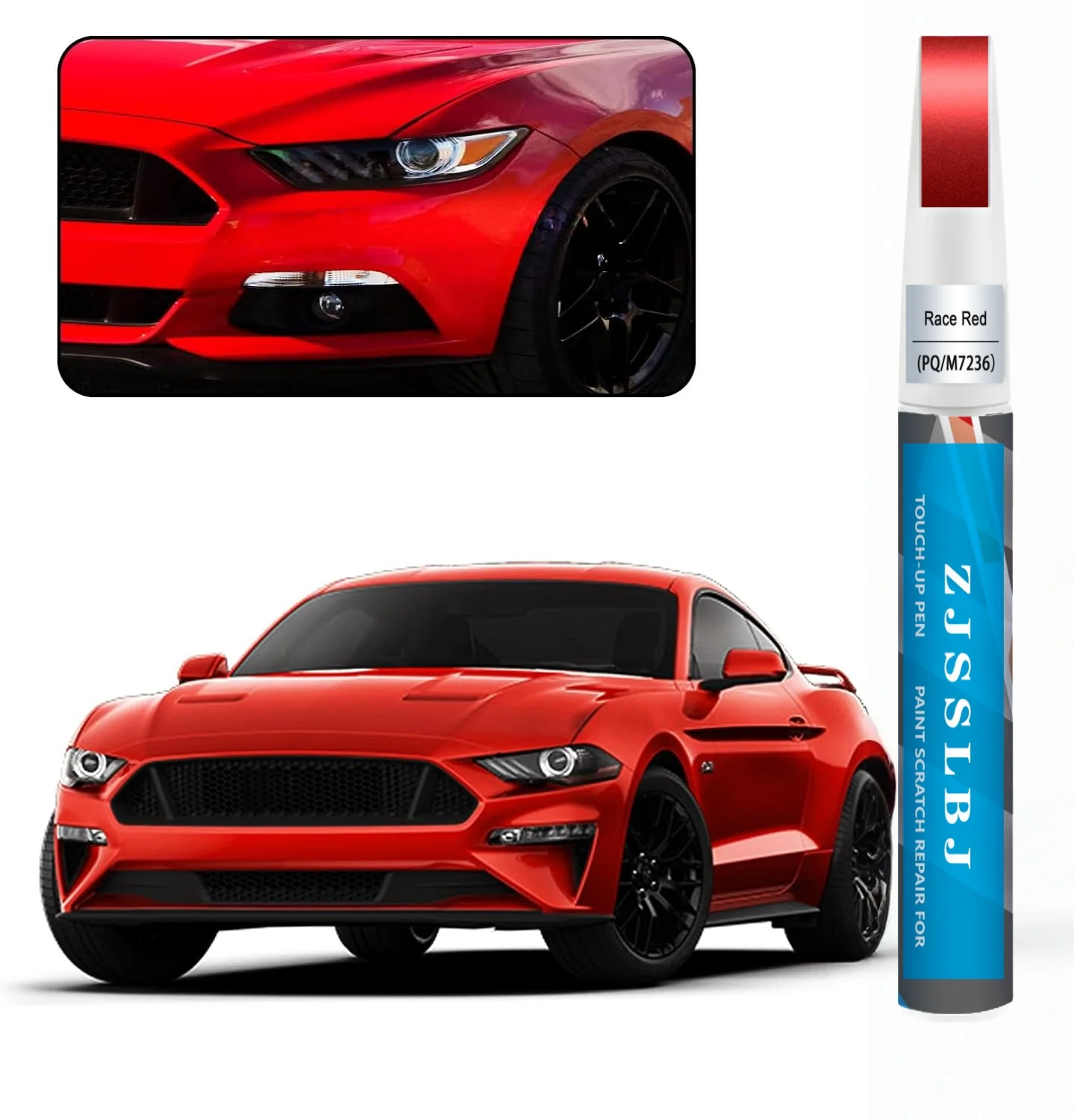 

Car Touch Up Paint(Race Red(PQ/M7236)) for Ford, Car Paint Scratch Repair Kit, Quick & Easy Solution to Repair, Scratch Remover