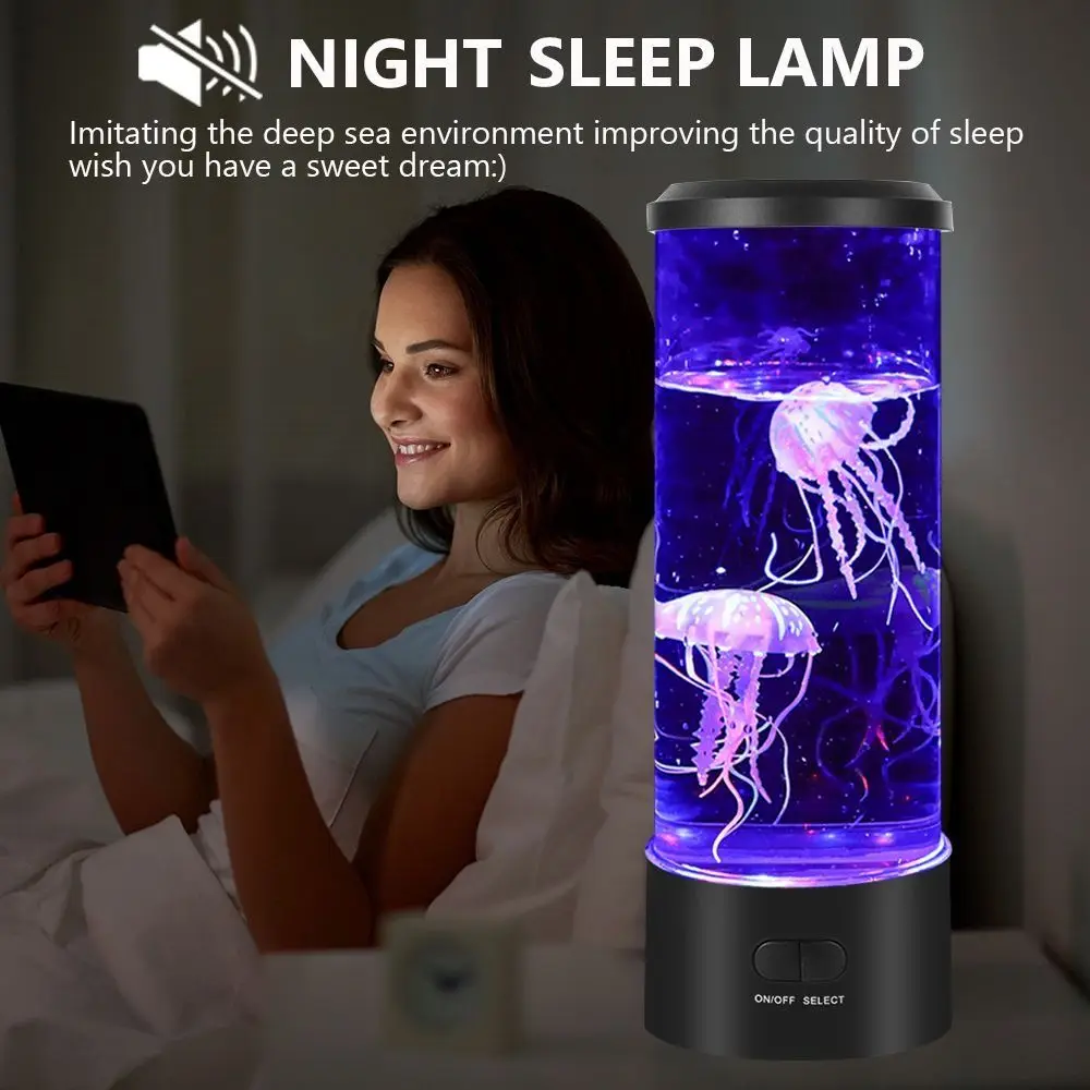 

Креативная 7-цветная светодиодная лампа в виде медузы, зарядка через USB, меняющий цвет, ночник, настольный декор, освещение настроения, настольный светильник, детская комната