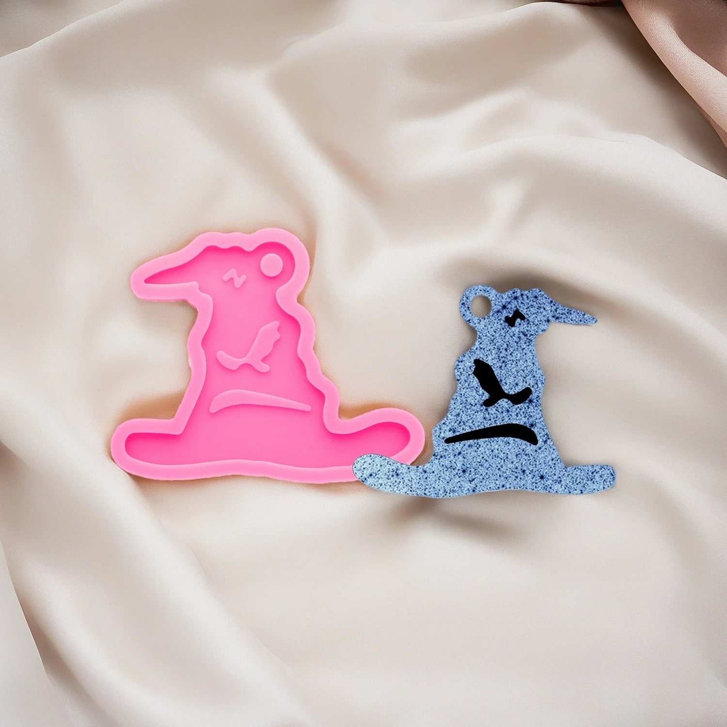Silicone Resin Deathly Hallows Epoxy Molds Keychain Casting, DIY Baking Fondant Cake Chocolate Mould