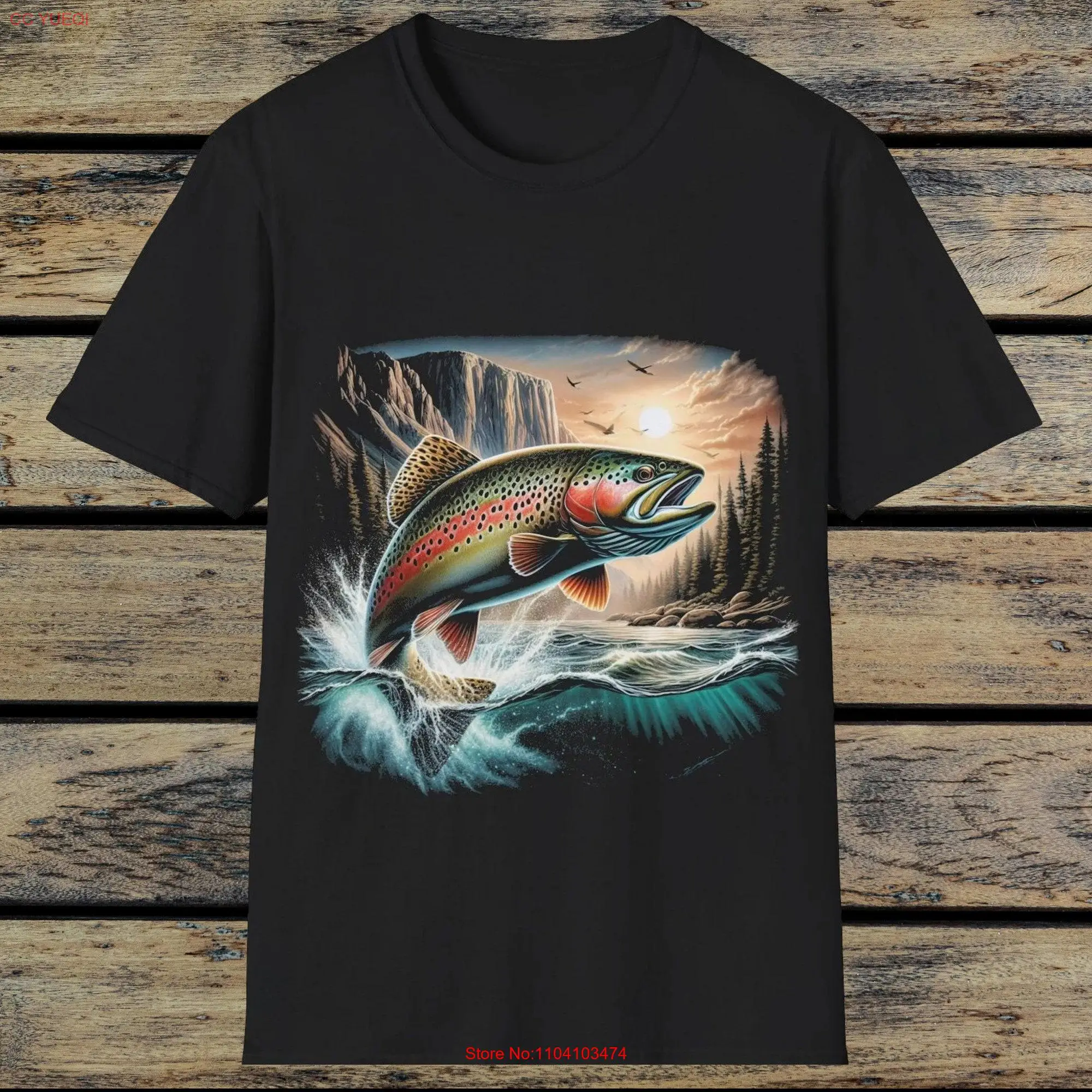 arco-iris-voar-pesca-arte-camiseta-mangas-longas-ou-curtas-truta-camiseta