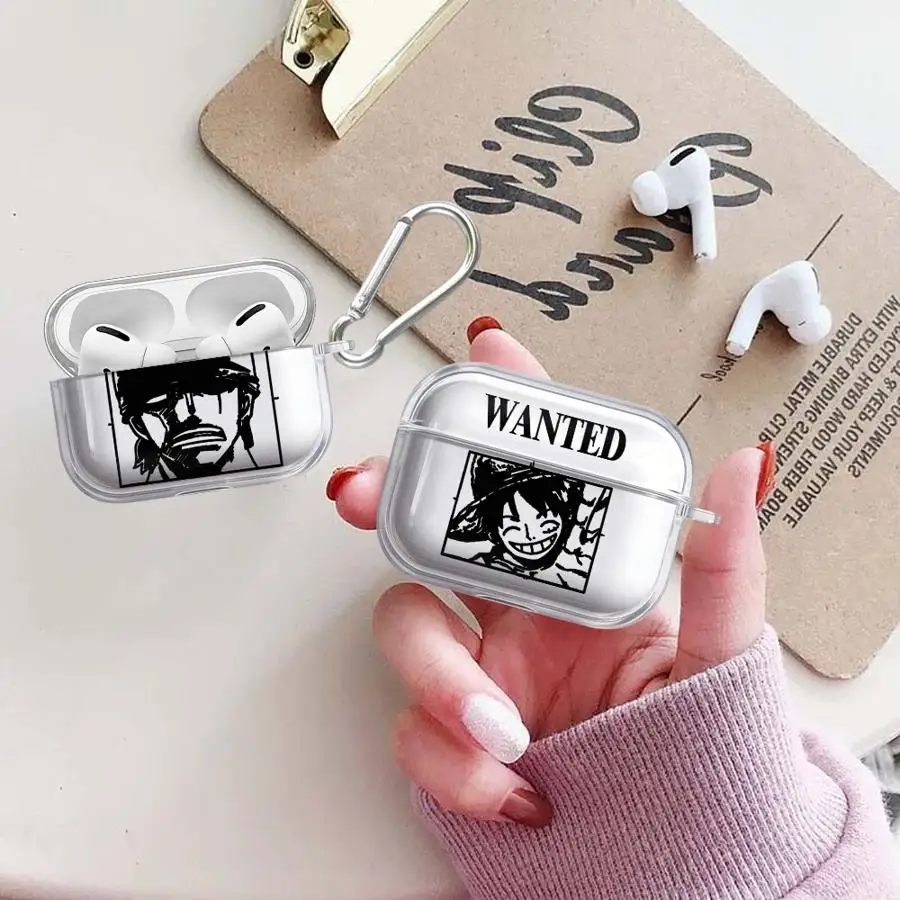 

Ones Pieces Anime Case For Airpods Pro2 1 Pro3 4 3 2 Pro Clear Earphone Cases Cover