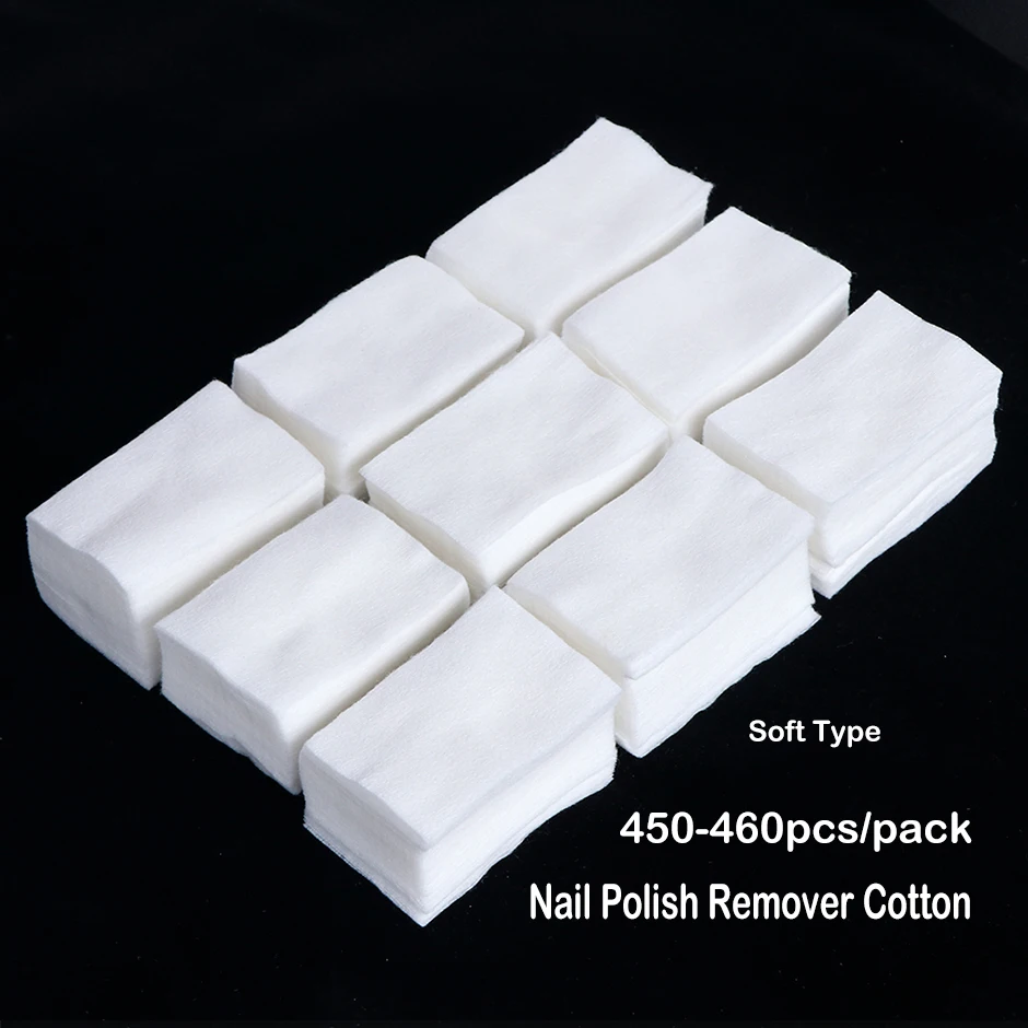 1pack Lint-Free Napkins for Manicure Gel Polish Removal Cleaner Nail Degreaser Nail Remover Cotton Wipes Pad Tools NT1543