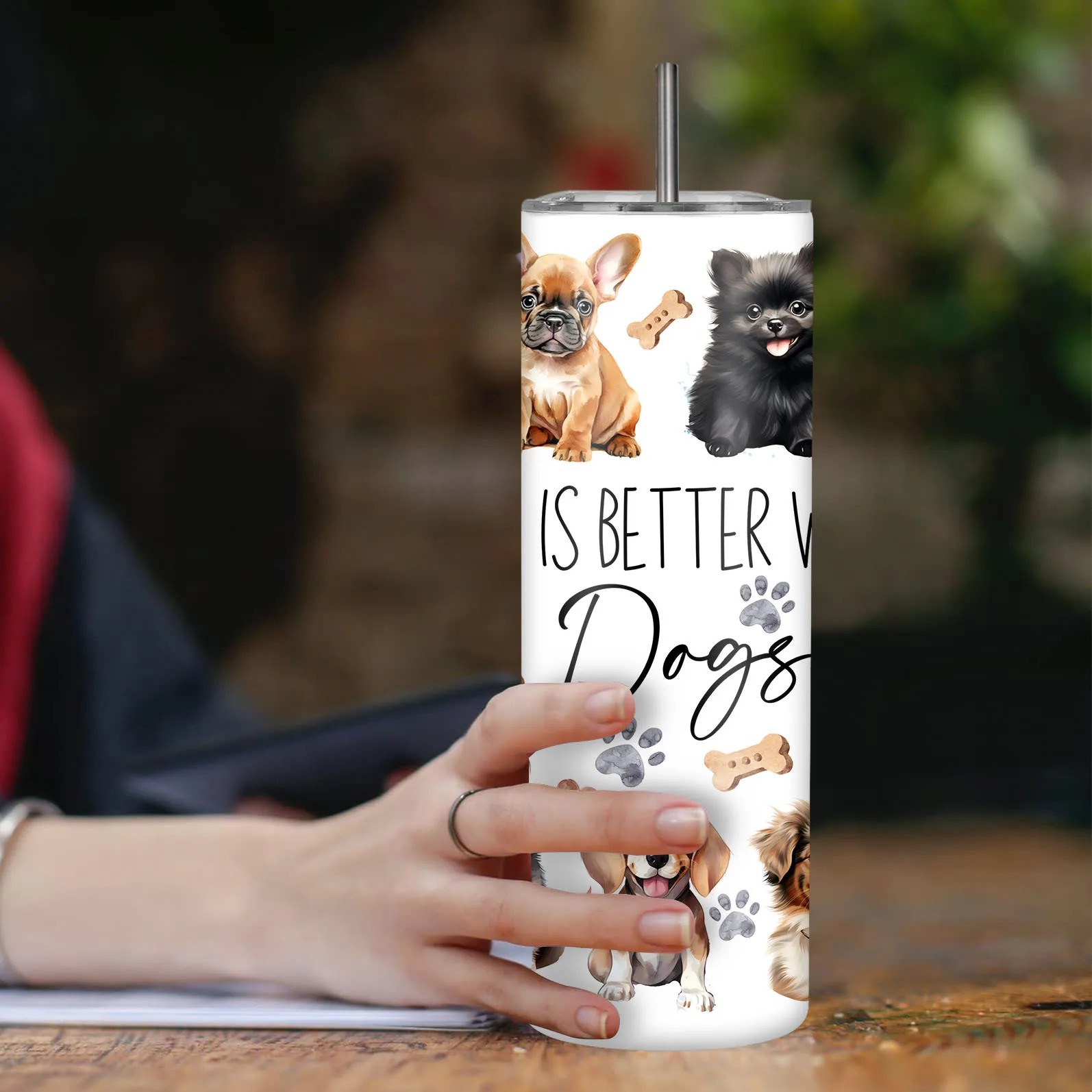 1pc/20oz/590ml/Funny Pets Dog Tumbler,Travel Mug Gift for Dog Lover, Father's Day Birthday Gift for Dad Mom Friend Sister,Dog Owner Gifts, Dog Gifts for Women, Dog Themed Gifts,Insulated Travel Coffee Mug,Birthday Gift Christmas Gift