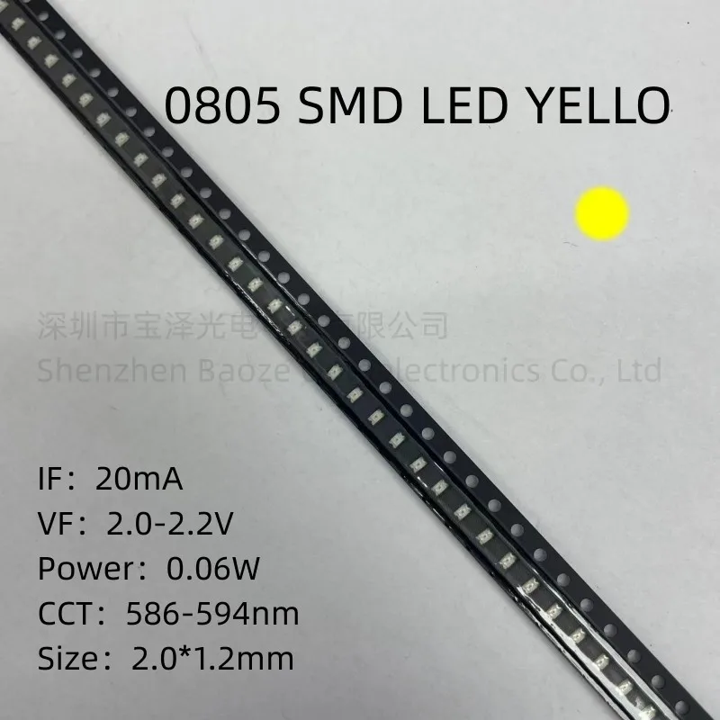 0805 SMD LED Red Yellow Green White Blue Orange Pink Ice Blue 2010 light emitting diode 100pcs/lot