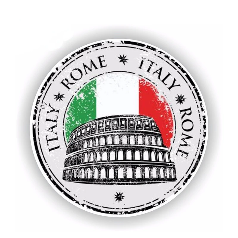 

Rome Italy Italia Seal Flag Colosseum STICKER Car Bumper Decal Car Helmet Laptop Waterproof Car Styling