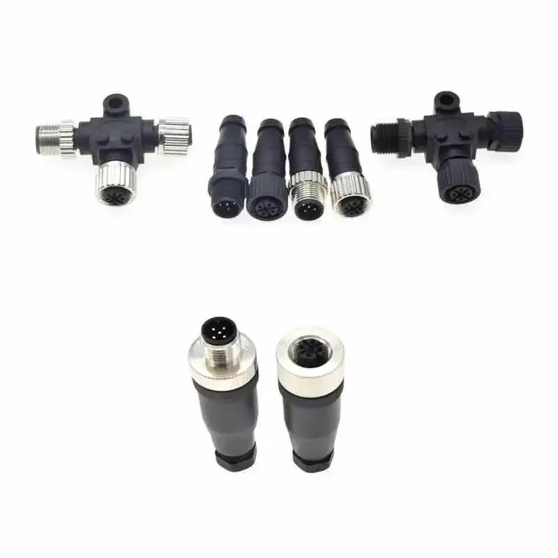 M12 Connector Waterproof NMEA2000 Converter IP67 3 6 Ports Car Accessories 250V 5Pin T-type 3-way Ship Yacht Power Plug Terminal