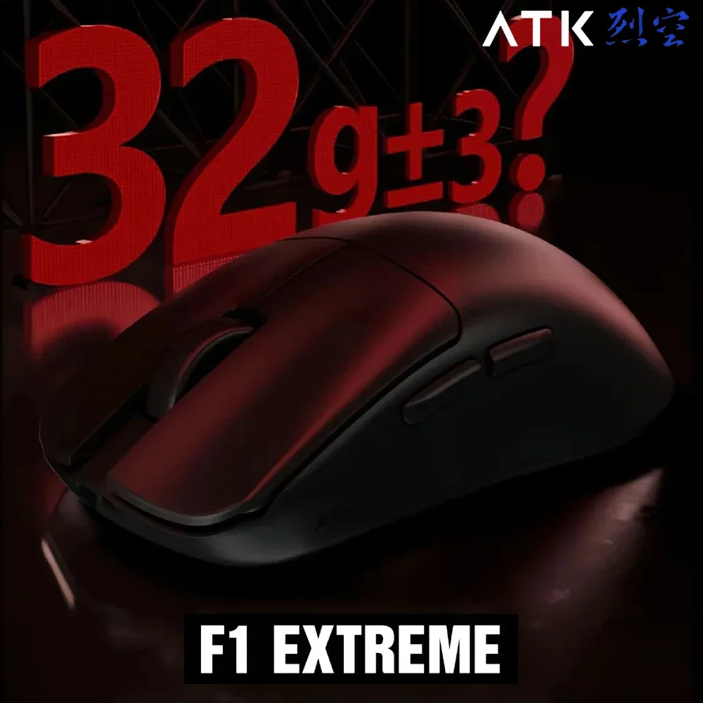 New Atk Blazing Sky F1 Extreme Mouse Double 8k Liekong F1 Paw3950 Fps Wireless Gaming Mouse Lightweight Low Delay Pc Gamer Gifts