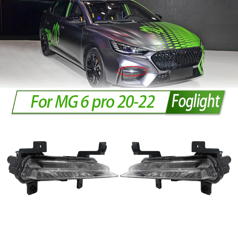

For MG 6 MG6 Pro 20-22 Foglight Car Fog Light Assembly LED Front Bumper Fog Lamp Kit Replacement with Waterproof Housing