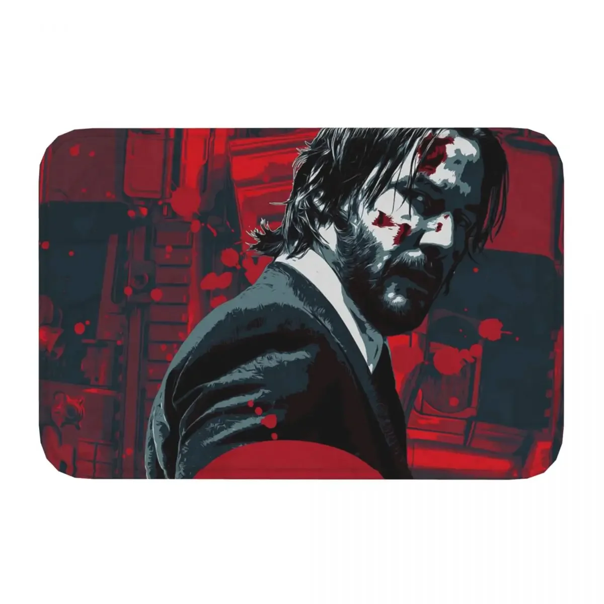 John Wick Viggo Tarasov Iosef Tarasov Movie Non-slip Doormat Blood Carpet Bath Bedroom Mat Outdoor Indoor Decorative