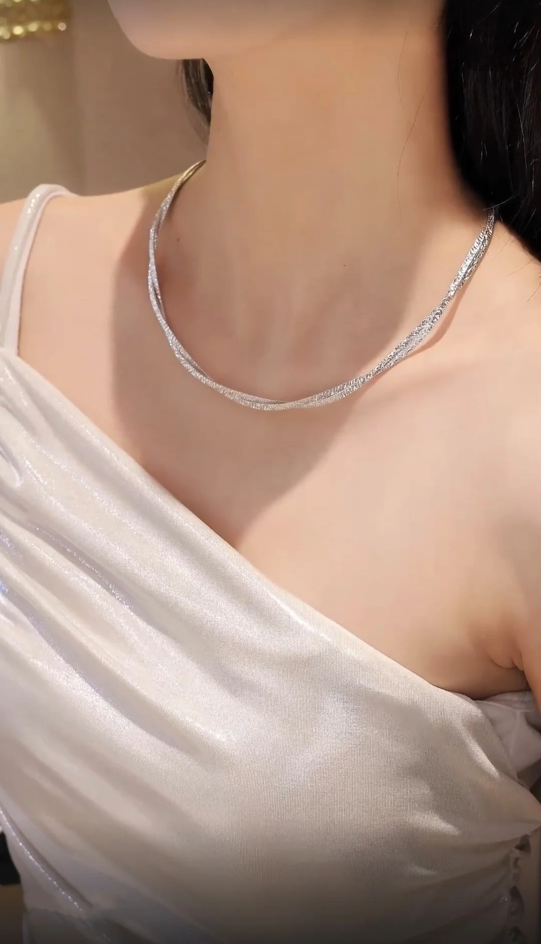 BELLUX Choker 925 Silver Synth - огляд і ціна Layered Necklace Set