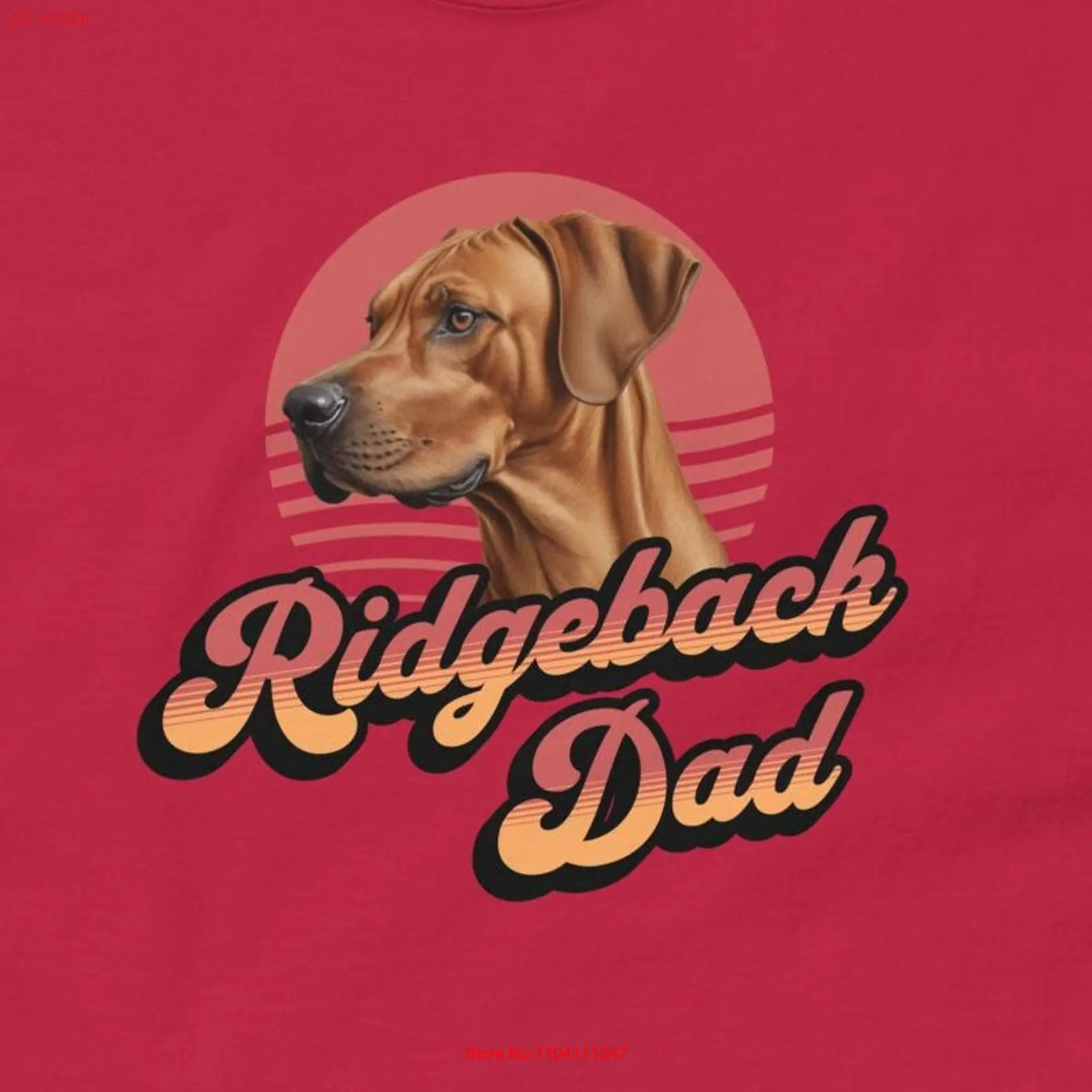 Rhodesian Ridgeback T Shirt Dog Dad tee Father for lover owner long or short sleeves