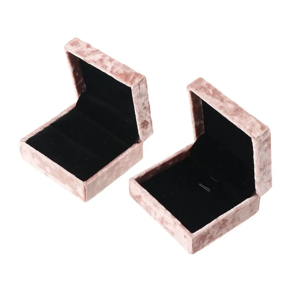 

Packaging Box Ring Holder Jewelry Organizer Pendant Storage Necklace Box Ring Storage Case Pink Velvet Ring Box Jewelry Box