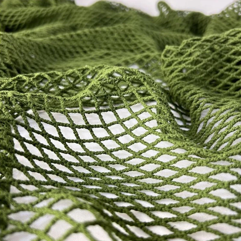 

50x150cm Cotton Linen Net Fabric rough large hole gauze Designer Fabric for Diy Sewing Creative Clothing Material Cloth