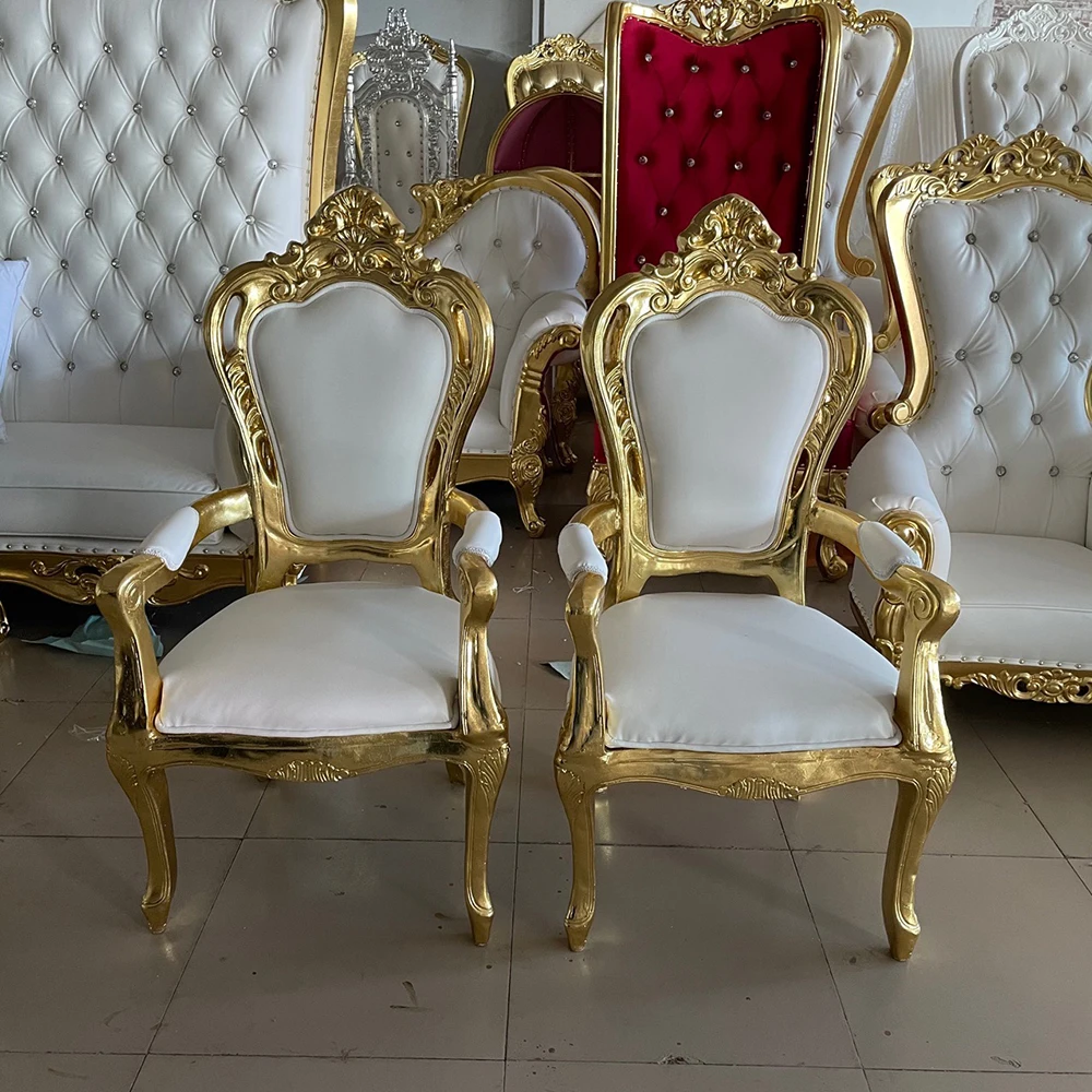 Cheap Wedding Gold Royal King Throne Chair For Queen Wholesale