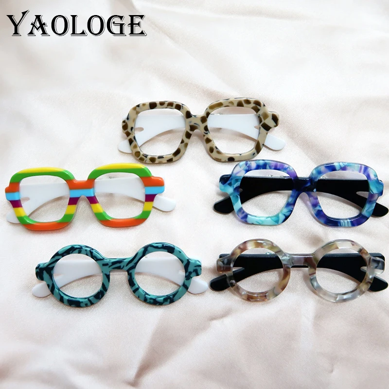 YAOLOGE Original Personal Eyeglass Frame Design Brooch Creative Novel Women\'s Fashion Party Badge Brooch Pin Festival Gift