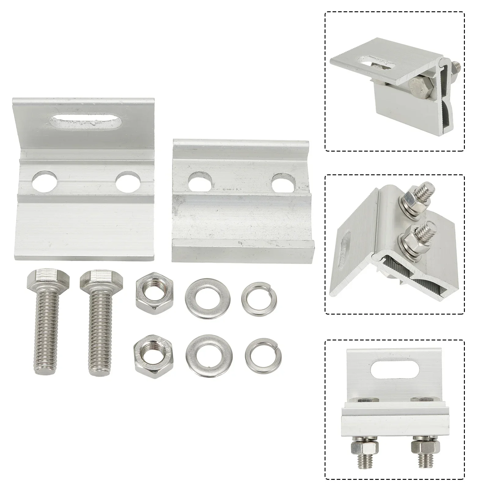 PV Solar Module Racking Solar Panel Seam Clamp Metal Standing Clamp Roof Aluminum Alloy For Solar Metal Roof Structure Home Imp
