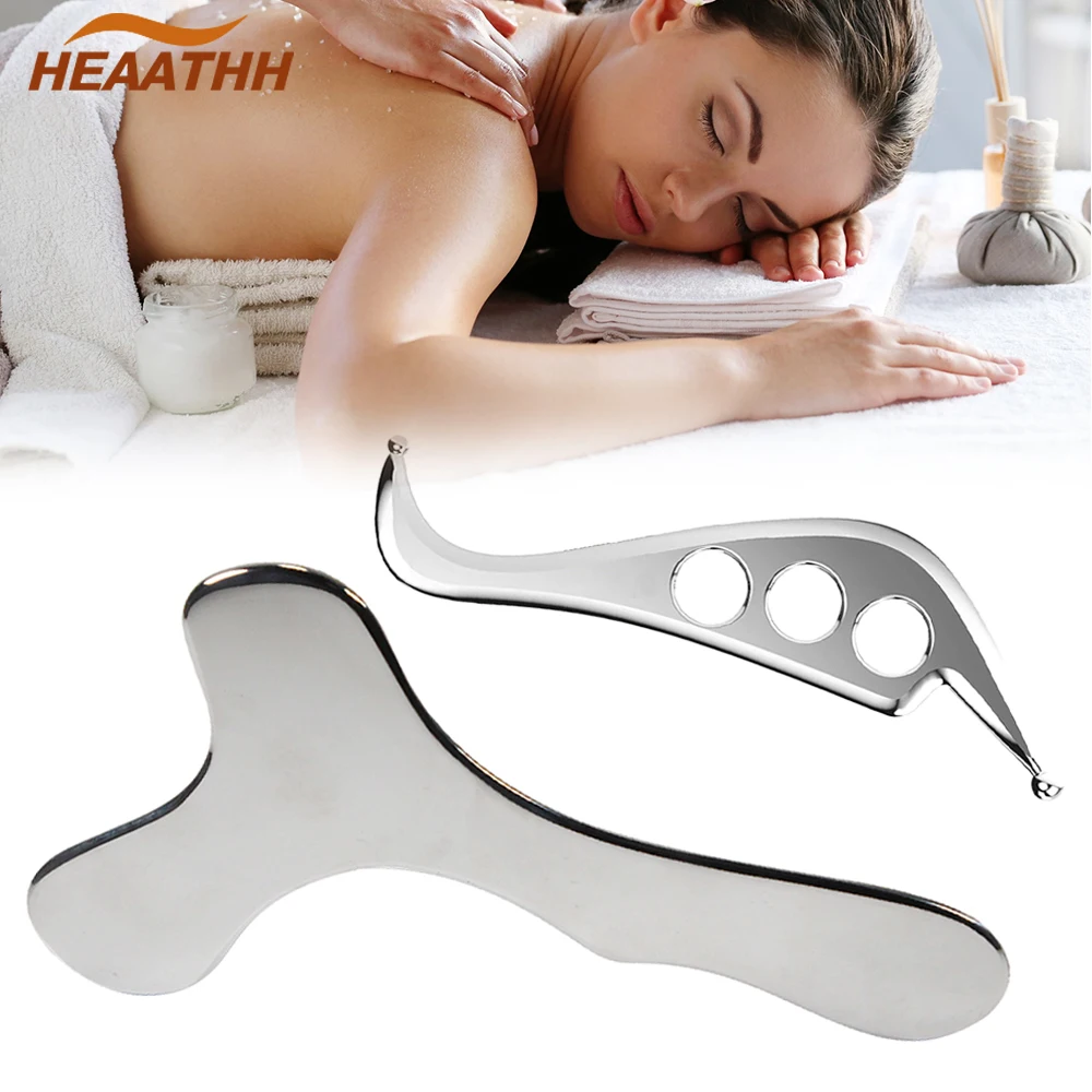 Stainless Steel Gua Sha Scraper IASTM Therapy Massage Board Fascia Recovery Muscle Tissue Massage Pain Relief Daily Relaxation