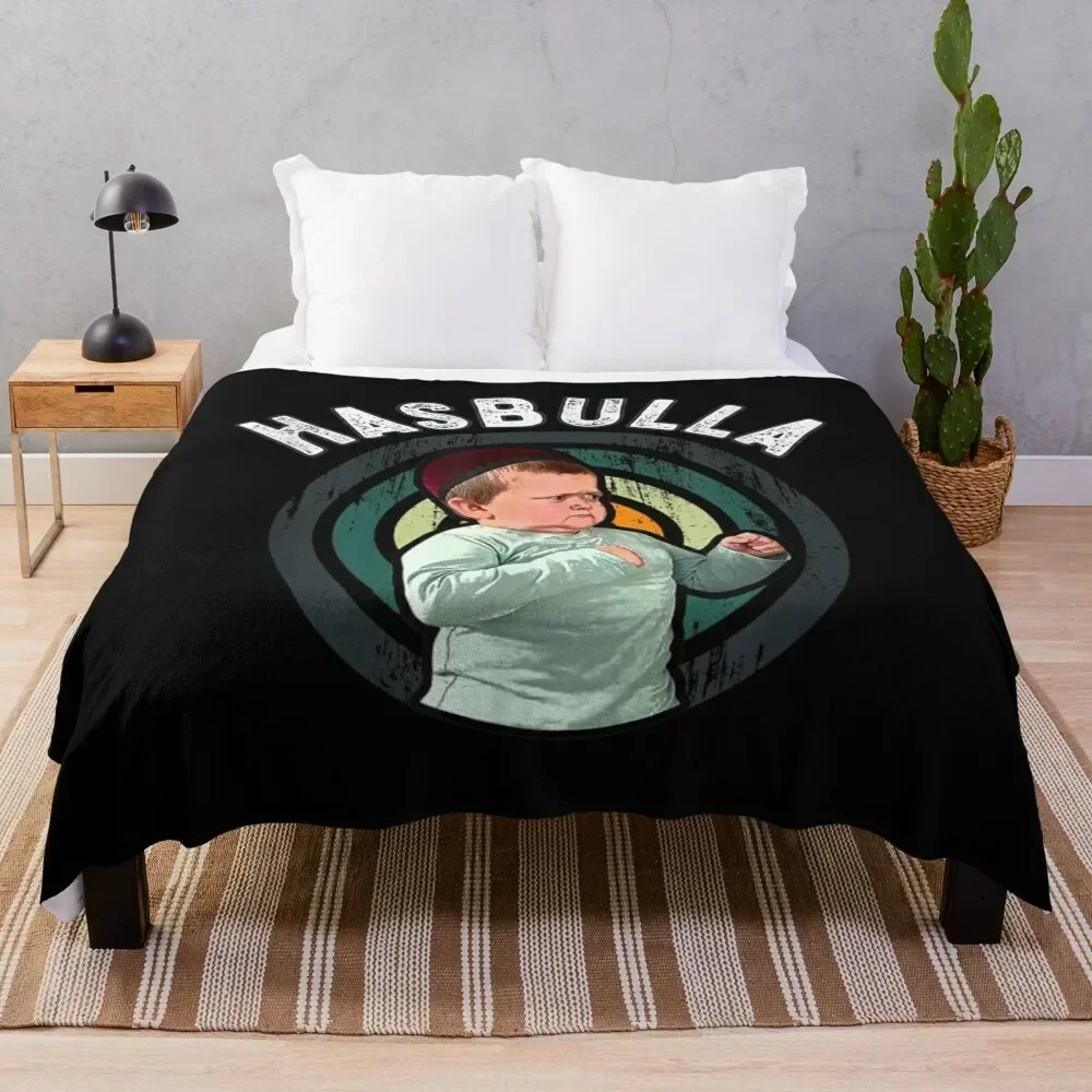 Hasbulla - Funny Hasbulla Hasbullah smile Throw Blanket Travel Size Cozy Blanket for Plane Train