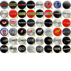 4pcs 45mm W Work WedsSport  Vossen Rays Volk Enkei Advan Wheel Center Cap Stickers Steering Decal Hub Cover Emblem Badge