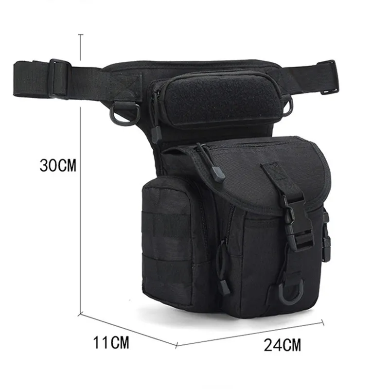 Men Waist Fanny Pack Leg Bag Military Tactical Motorcycle Rider Camera Sports Travel Nylon Male Bum Hip Belt Thigh Fanny Bags view 2