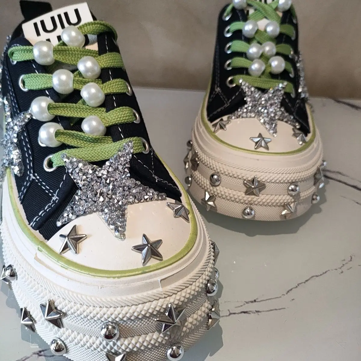 Europe and America Punk Rivet Canvas Shoes for Women Autumn Preppy Style Cool Spicy Girl Platform Sneakers Non-slip Shoes