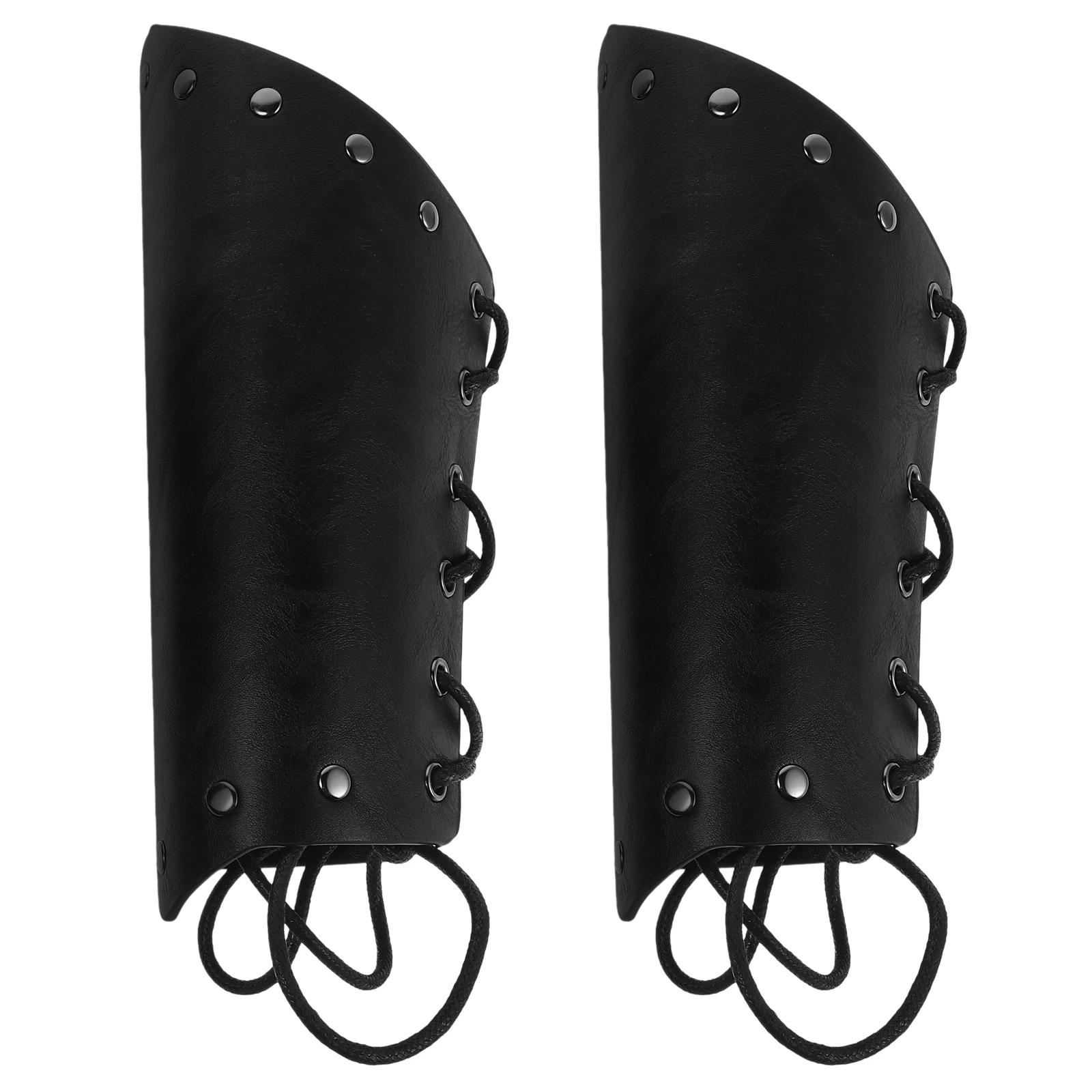 2-teiliges mittelalterliches Armschienen-Armband, Ritter-Kostüm für Damen, schwarzer Schulter-Armschutz