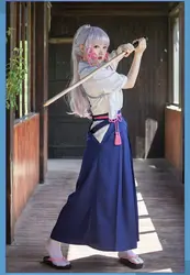 Japoński cosplay z grą Kimono mężczyźni kobiety Kendo jednolite Hakama Aikido Uniforme zestawy Kung Fu jednolite Judo sztuk walki odzież