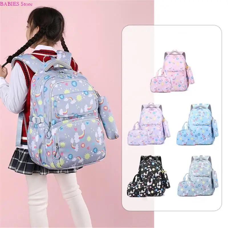 

C9GB School Backpack Set for Girls Lightweight and Roomy Lunch Bag with Pencil Case Suitable for Students