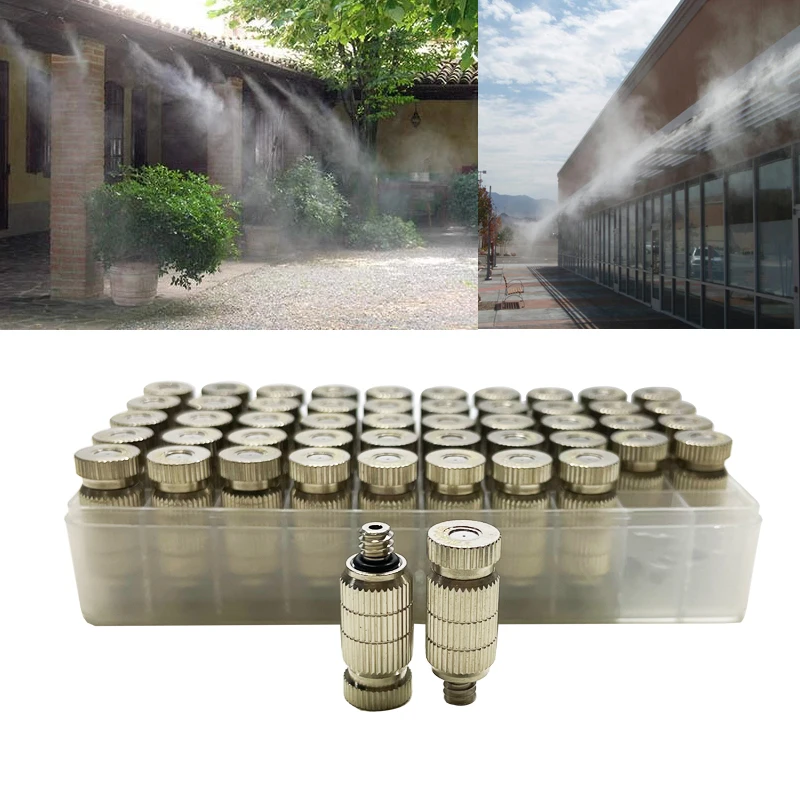 

304 Stainless Steel 3/16" Thread High Pressure Atomization Nozzle Garden Landscaping Cooling Humidify Disinfection Sprayer 50Pcs