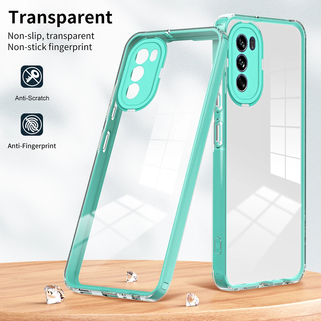 Airbag 360 ° Shockproof Case For Motorola Moto G42 G62 G72 G22 G30 G31 G23 G82 E13 E22 E32 Transparent Three In One Border Cover