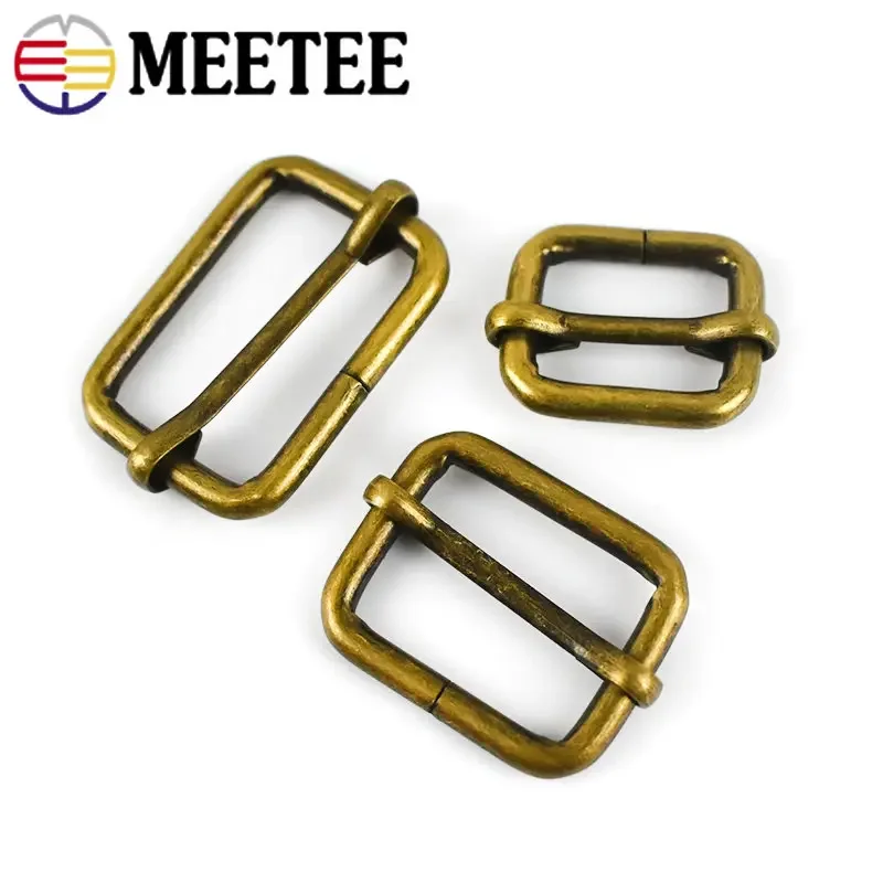 10 Pz Bronzo Fibbie 20/25/32/38mm Anello di Metallo Tri-glide Catenacci Borsa Cinghia Gancio Regolabile Cintura Tessitura Scarpe Accessori Hardware