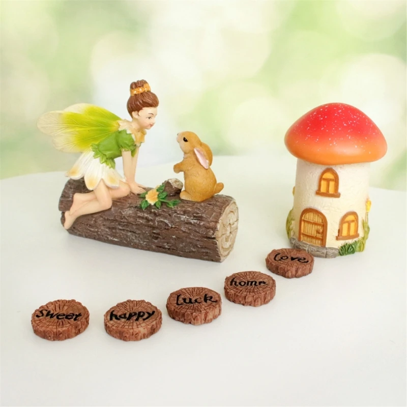 Schattig tuindecors tuin standbeeld decoratief item hars textuur aanwezig voor natuurliefhebbers en dierliefhebbers y5ga