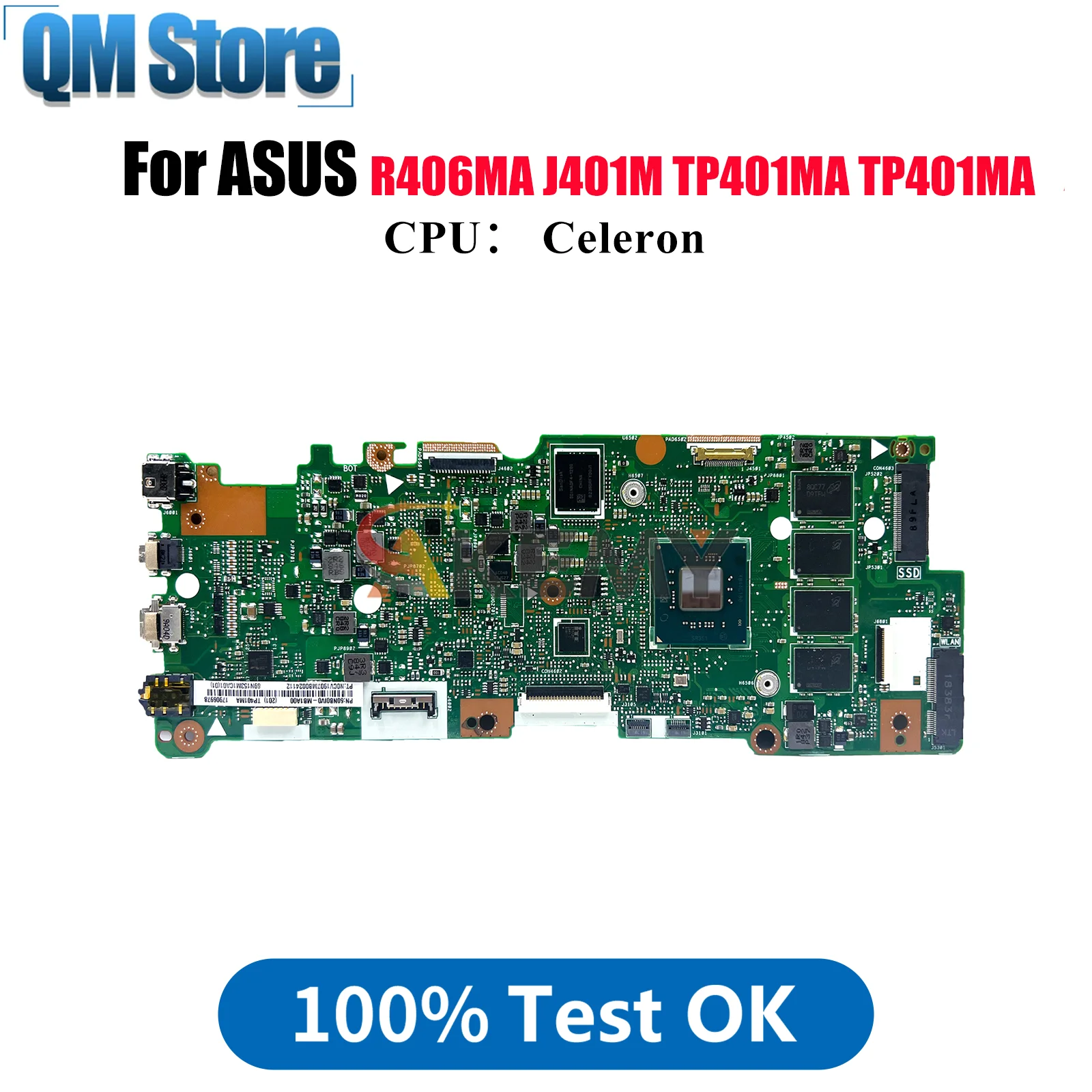 

TP401MA Материнская плата для ноутбука ASUS VivoBook Flip TP401MAS TP401M TP401MAR TP401MA J401MA R406MA Материнская плата с процессором Celeron stk