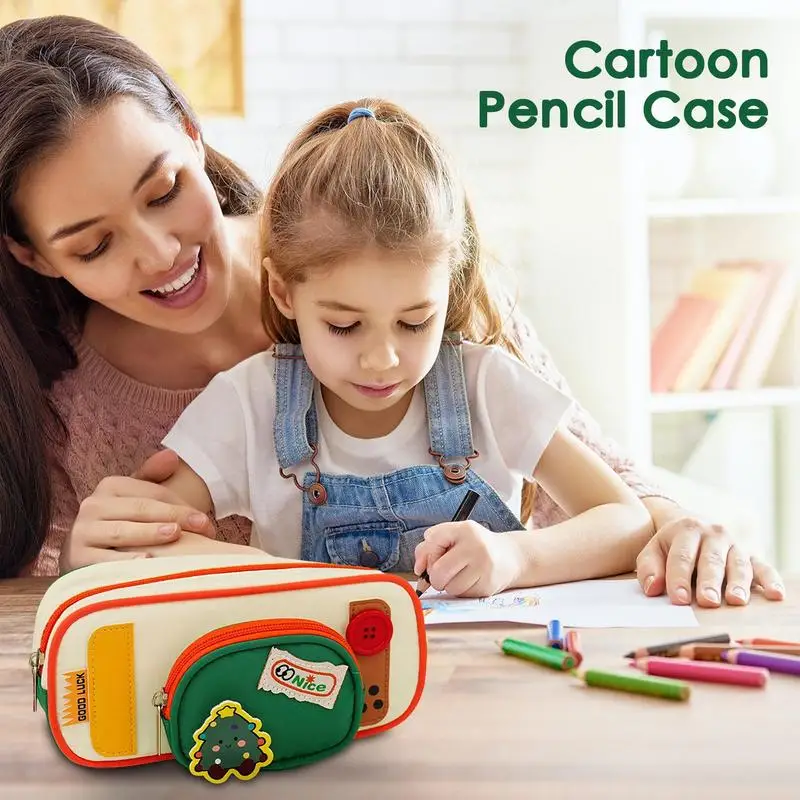 

Cute Pencil Bag Cartoon School Pencil Case Pouch Cute Stationery Large Capacity Containers Pen Holder School Supplies For Kids