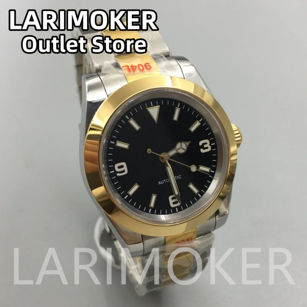 LARIMOKER 36mm/39mm Men\'s Mechanical Watch NH35 PT5000 Movement Sapphire glass gold steel two-tone gold waterproof watch