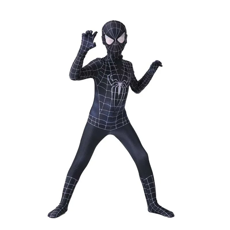 SN55Boys Ragazze Spiderman Costume Tuta da supereroe Miles Morales Spider-Man Cosplay Zentai Body Stile 3D Halloween Outf $ @ 1w