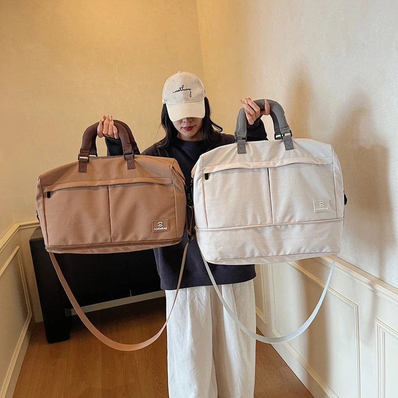 المرأة السفر الأمتعة حقائب كتف عادية في الهواء الطلق السفر قصيرة TripTote حقيبة المحمولة التنقل الصالة الرياضية اللياقة البدنية حقيبة يد رياضية #2