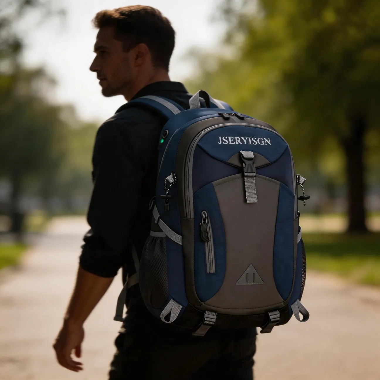 Simple Backpack Daily Commute Outdoor Travel With Laptop Compartment Lightweight Design