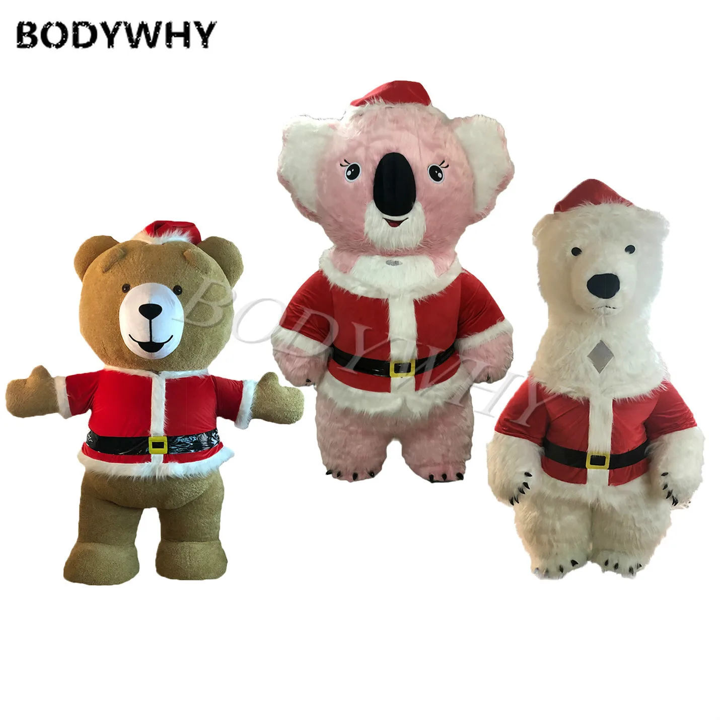 Advertising Teddy Bear Polar Bear Koala Mascot Costume Fursuit Halloween Cosplay Inflatable 2M/2.6M/3M Tall Adult Outfit Carniva