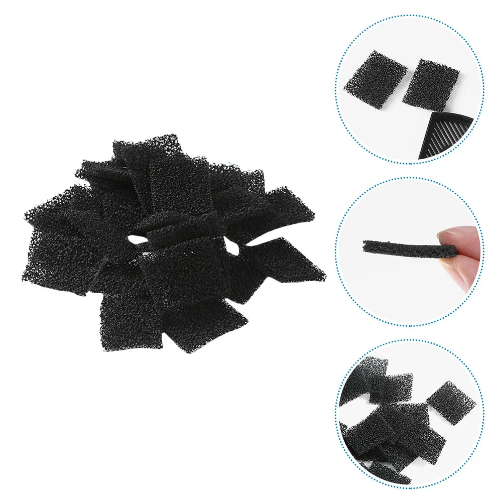 30 Pcs Strainer Filter Drinking Fountain Sponge Water Purify Pump 4x25cm Pet Black Dispenser