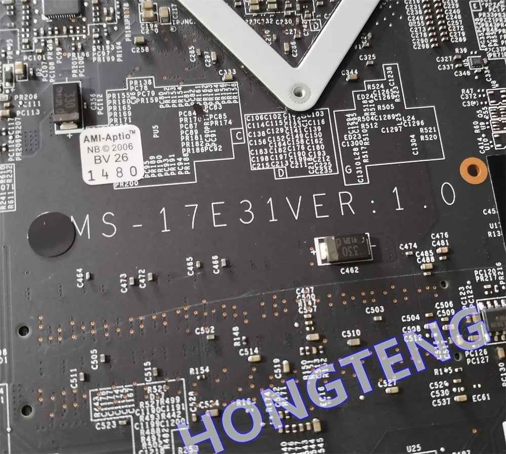 Original ms-17e31 para placa-mãe MSI WE75 com i7-9750h e t2000 gpu 100% funciona perfeitamente