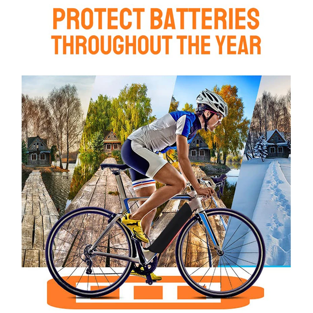 E-Bike Batterie Schutzhülle Tragbare E-Bike Wasserdichte Lithium Batterie Abdeckung Fahrrad Rahmen Anti Kälte und Staubdicht schützende – Detail 2