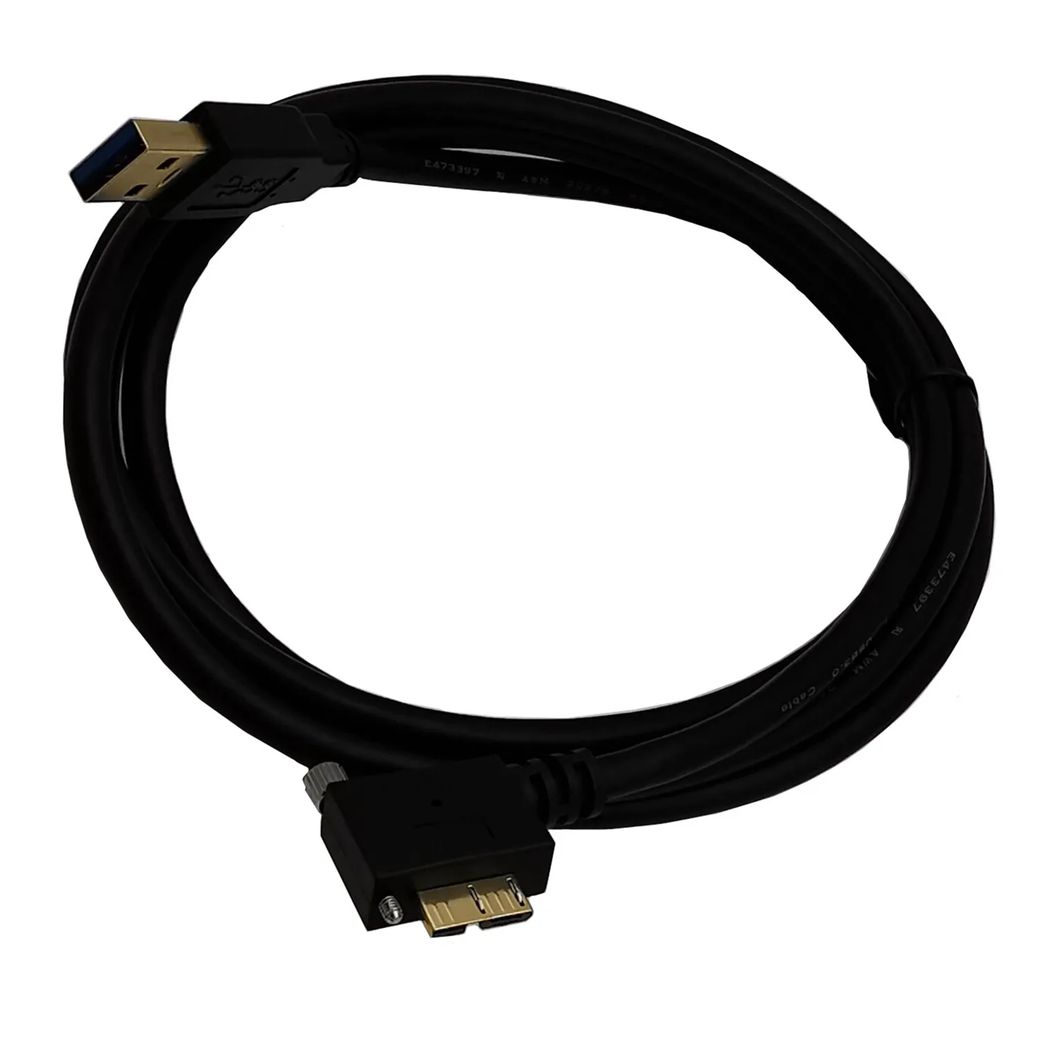 Cable chapado en oro 3,0, carcasa de disco duro de cámara, reproductor USB AM a MICRO B, codo con tornillo de juego, cable de datos